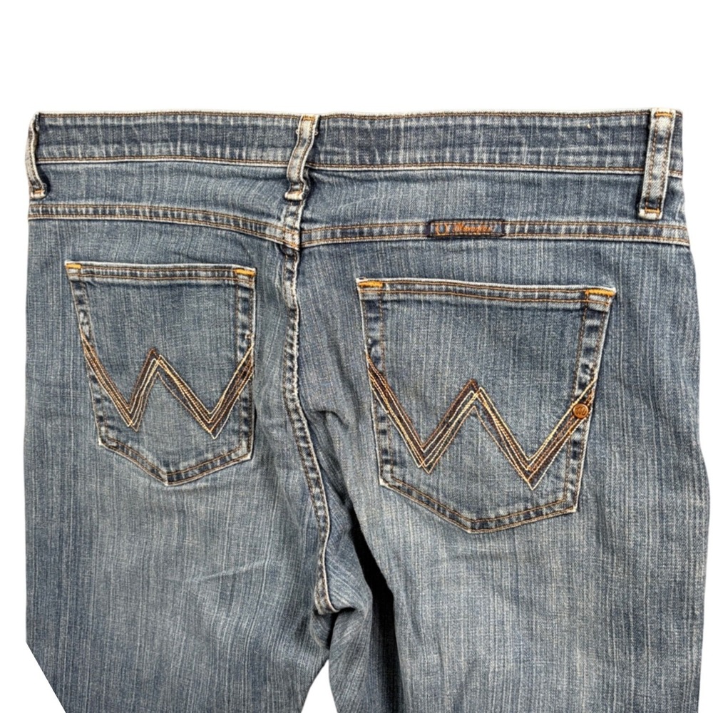 Y2K Wrangler Q-Baby Riding Jeans Women's 37x31.5 Bootcut No Gap Rodeo Denim